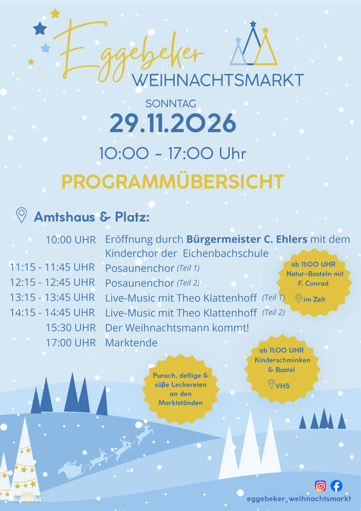 Eggebeker Weihnachtsmarkt Programmübersicht